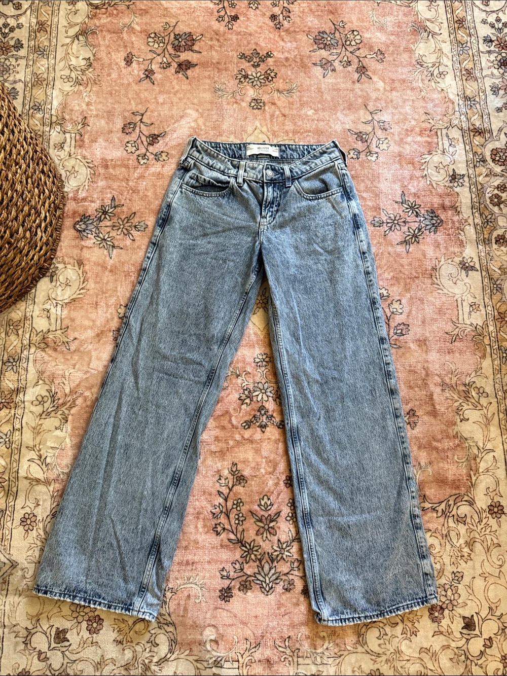 Hollister Light Blue Wide-Leg Jeans